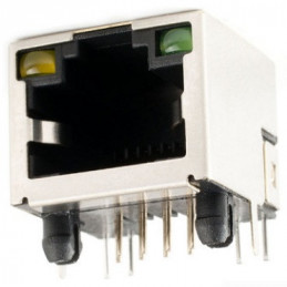 CONECTOR RJ-45 PCB 90° CON LED