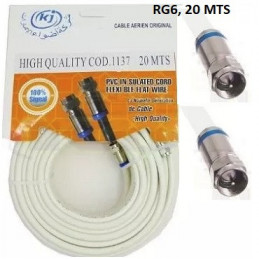 CABLE COAXIAL  RG-6  BLANCO...